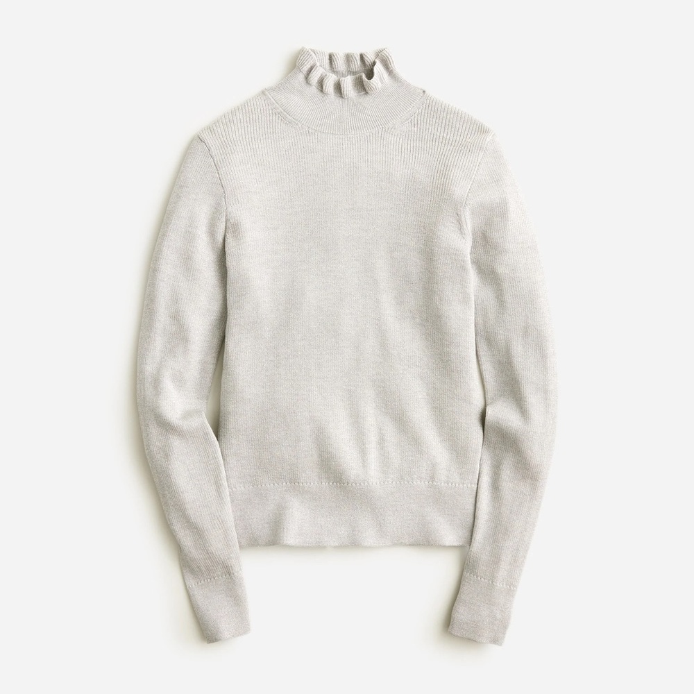 J. Crew Metallic Ruffle Neck Sweater - Picture 5 of 7